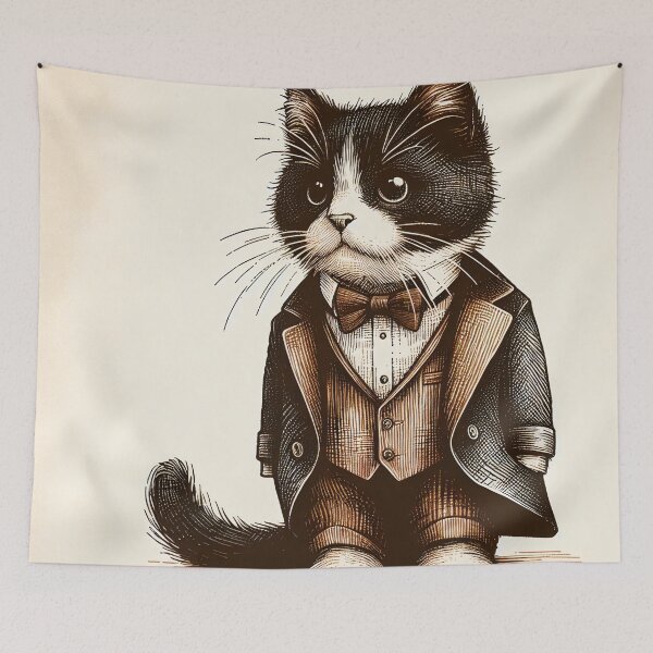 Item preview, Little Lord Whiskers: Fur-Coated Elegance designed and sold by PictorialWhimsy.