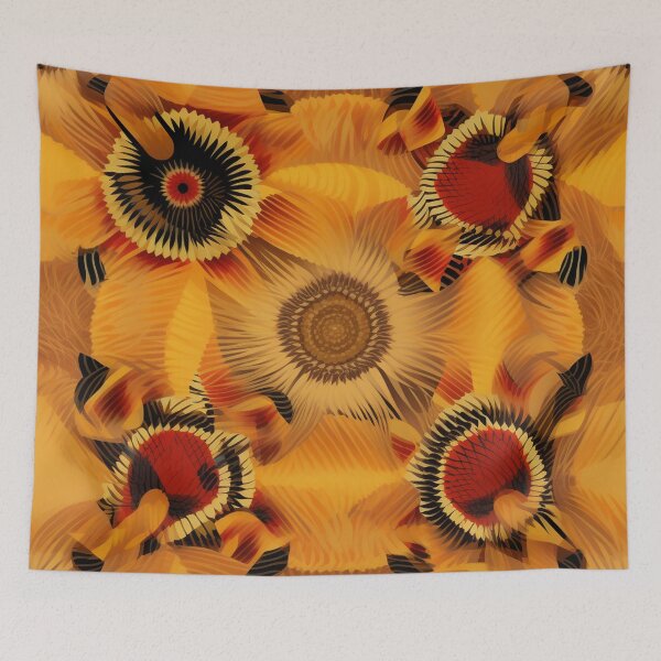 Item preview, Surreal Sunflowers:digital surrealism,orange-bronze,Igbo art,Fractal graphic,  designed and sold by WhiteWolfe0127.