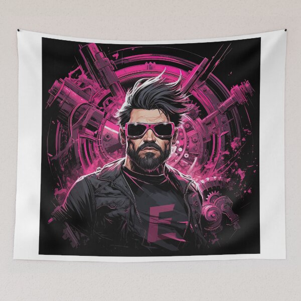 Item preview, pink powerhouse cool beard guy designed and sold by artyficial-.