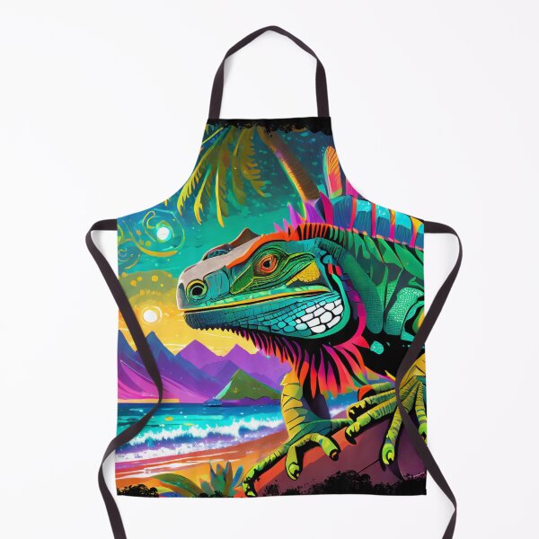 Item preview, Mexican Art Neon Iguana Night at the Beach designed and sold by Que Padre!.