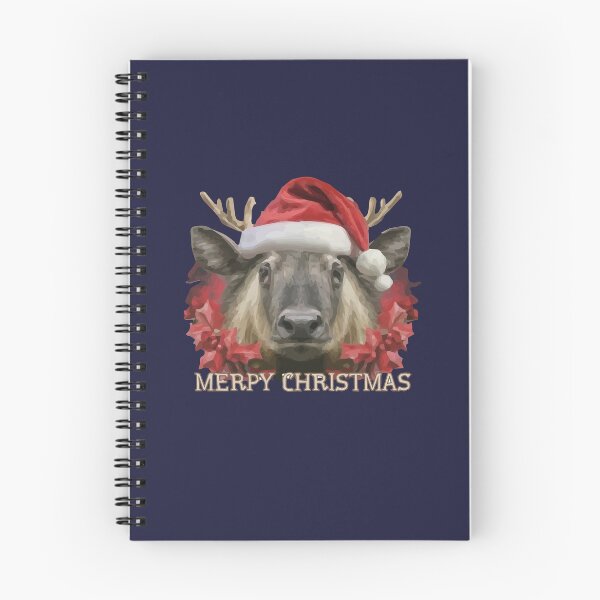 Item preview, Christmas T-shirt Moose- Merpy Christmas with Santa hat designed and sold by Gadget80.