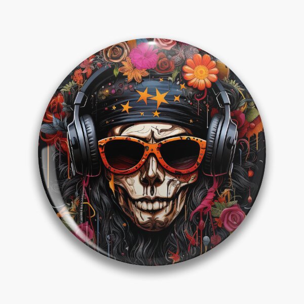 Item preview, skull muertos listening to music designed and sold by artyficial-.