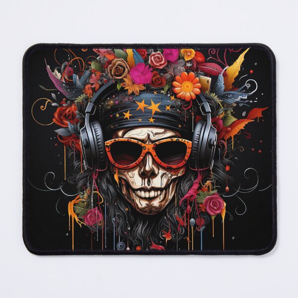 Item preview, skull muertos listening to music designed and sold by artyficial-.