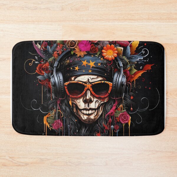 Item preview, skull muertos listening to music designed and sold by artyficial-.