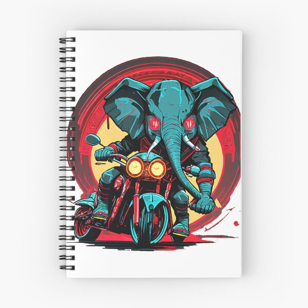 Item preview, Elephant racing on a motorcycle designed and sold by BADESIGNZZ.