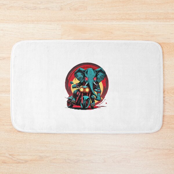 Item preview, Elephant racing on a motorcycle designed and sold by BADESIGNZZ.