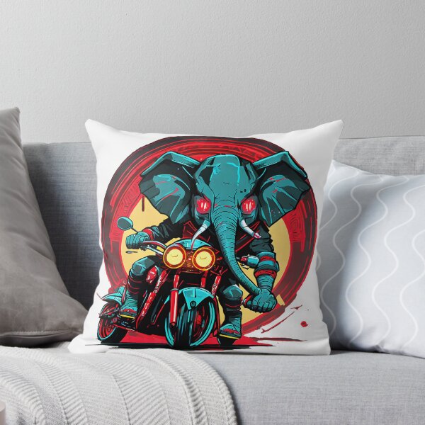 Item preview, Elephant racing on a motorcycle designed and sold by BADESIGNZZ.