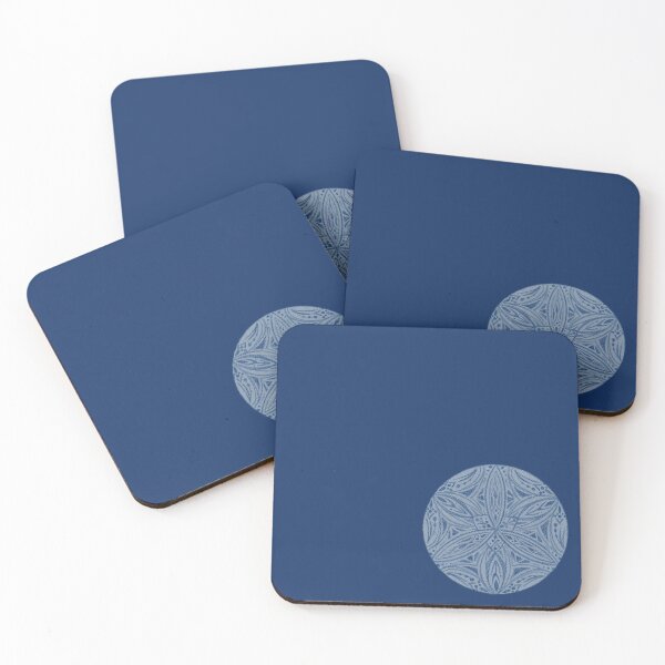 Item preview, Flower of Life Color Palette Mandalas : 24 - Indigo Blue designed and sold by SonoSonoStudio.