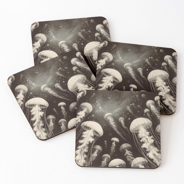 Item preview, Stellar Jellyfish Waltz Through Night Seas designed and sold by PictorialWhimsy.