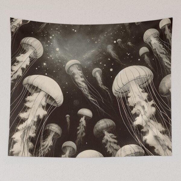 Item preview, Stellar Jellyfish Waltz Through Night Seas designed and sold by PictorialWhimsy.