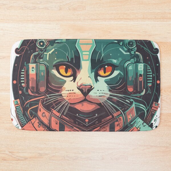 Item preview, Cyberpunk Cat With Earphone designed and sold by kadryshop.