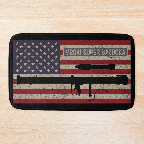 Item preview, M20A1 Super Bazooka Rocket Launcher Silhouettes American Vintage Flag designed and sold by MilitaryMart.