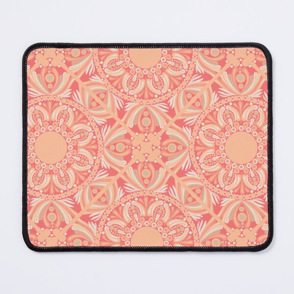 Item preview, Parfait Peach Plethora Dot Mandala Diamond Tile designed and sold by Triplicate Limited.
