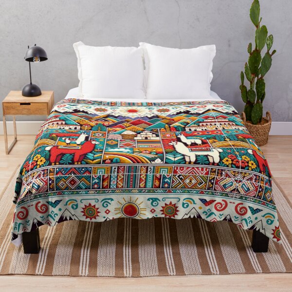Item preview, Colorful Andean Cultural Peruvian Tapestry designed and sold by ARVA-Digital.