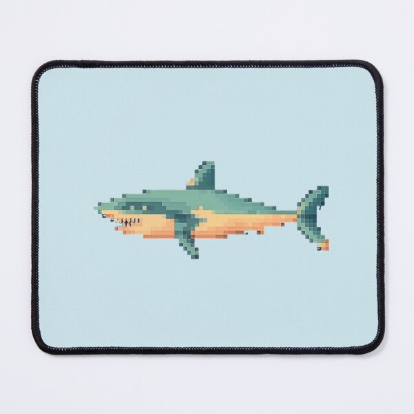 Item preview, Pixelated Shark designed and sold by Midnight Garden.
