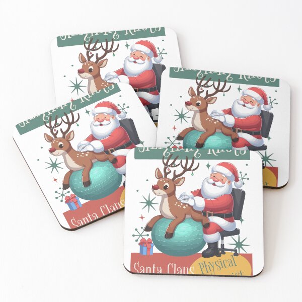 Artikelvorschau, Der Weihnachtsmann als Physiotherapeut zu Weihnachten entworfen und verkauft von QuirkPrint.