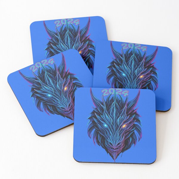 Item preview, Year of the Dragon Splendor: Vibrant Neon Heads Collection designed and sold by leyfinder.