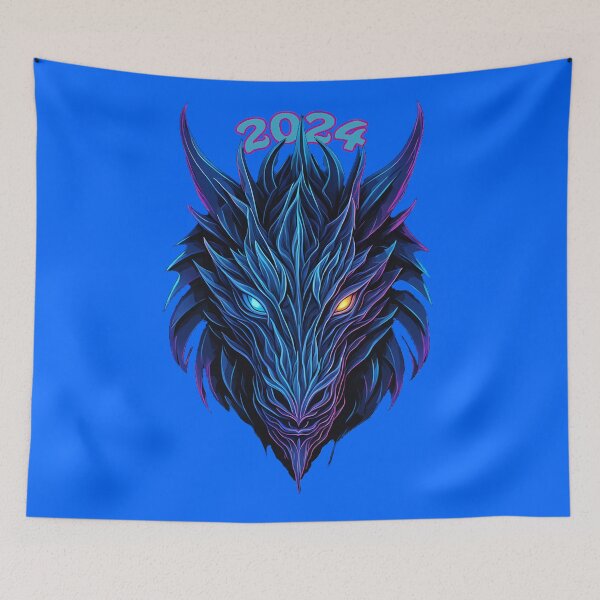 Item preview, Year of the Dragon Splendor: Vibrant Neon Heads Collection designed and sold by leyfinder.