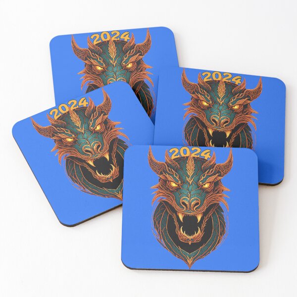 Item preview, Mystical Dragon Portraits: Neon Elegance for the Year 2024 designed and sold by leyfinder.
