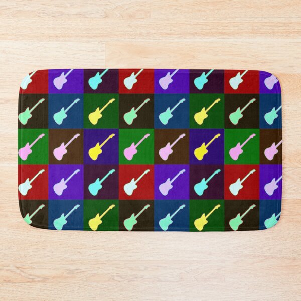 Item preview, Darker Jaguar Style Electric Guitar Warhol Inspired Artwork designed and sold by kakarikihill.