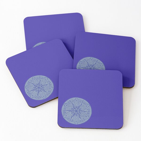 Item preview, Flower of Life Color Palette Mandalas : 25 - Violet Blue designed and sold by SonoSonoStudio.