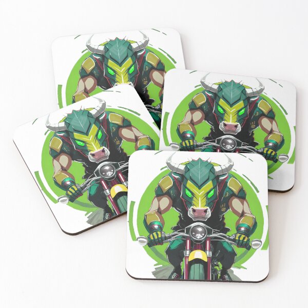 Item preview, Badass Bull on a Green Rocket designed and sold by BADESIGNZZ.