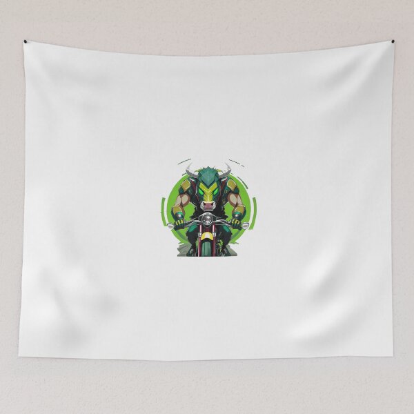 Item preview, Badass Bull on a Green Rocket designed and sold by BADESIGNZZ.