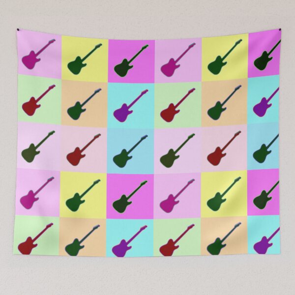 Item preview, Telecaster Style Electric Guitar Warhol Inspired Artwork designed and sold by kakarikihill.