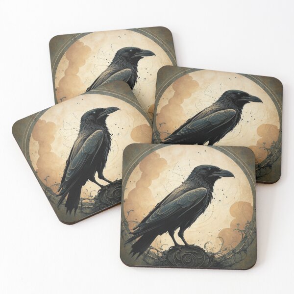 Item preview, Arte de diseño oscuro de Black Raven para fanáticos de la oscuridad designed and sold by SwanAndStone.