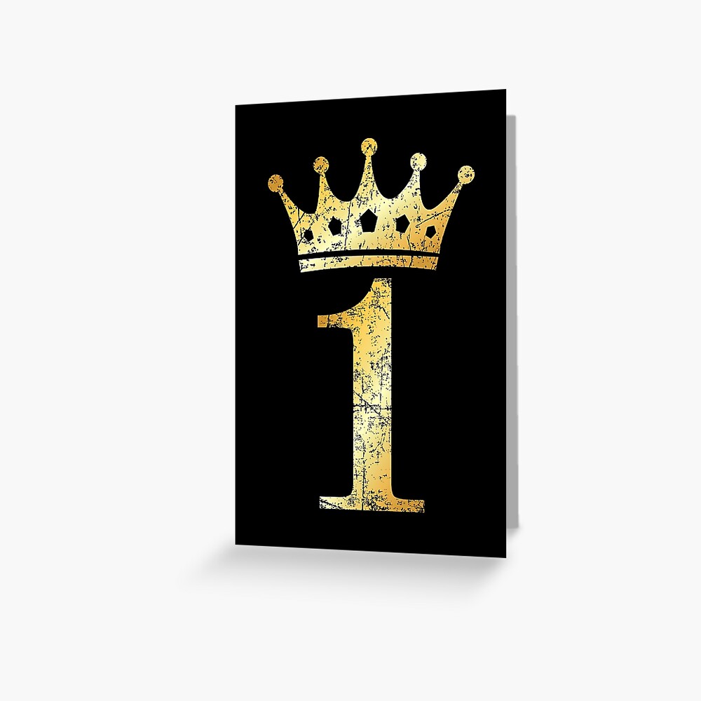 crown number 1 birthday anniversary ancient gold art print for sale by theshirtshops redbubble