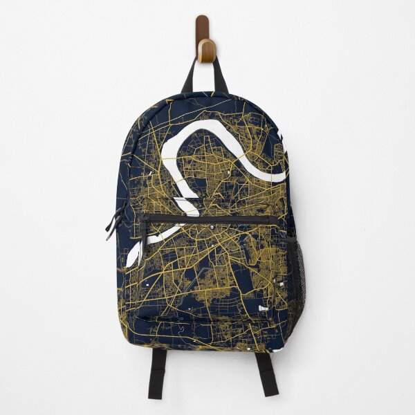 Item preview, Surat City Map of Gujarat, India - Gold Art Deco designed and sold by deMAP.