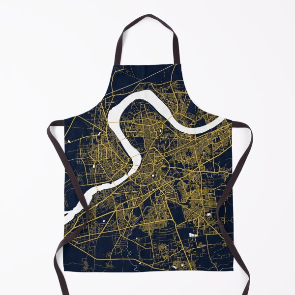 Item preview, Surat City Map of Gujarat, India - Gold Art Deco designed and sold by deMAP.