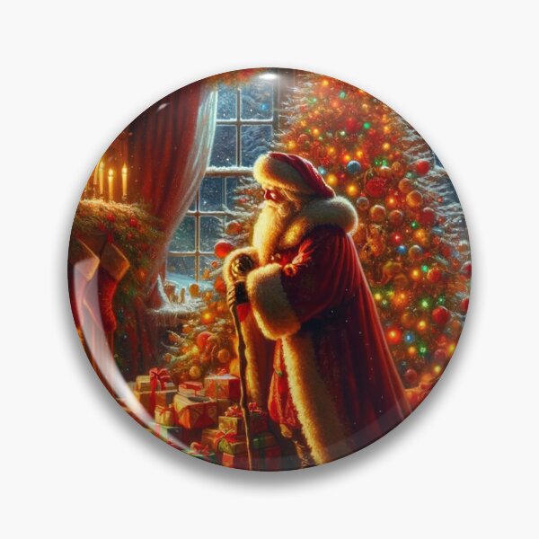 Artikelvorschau, Verzauberter Heiligabend – Vintage-Feiertagsszene mit dem Weihnachtsmann entworfen und verkauft von Cris888.