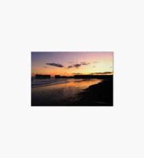 Hastings Harbour arm at sunset Art Board