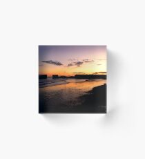 Hastings Harbour arm at sunset Acrylic Block