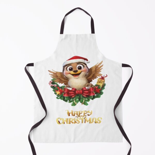 Item preview, Christmas T-Shirt Owls - Happy Chrismas with Santa hat designed and sold by Gadget80.