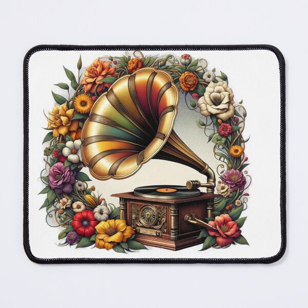 Item preview, Melodic Blossoms: Floral Vintage Gramophone designed and sold by KooperGay.