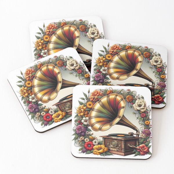 Item preview, Melodic Blossoms: Floral Vintage Gramophone designed and sold by KooperGay.