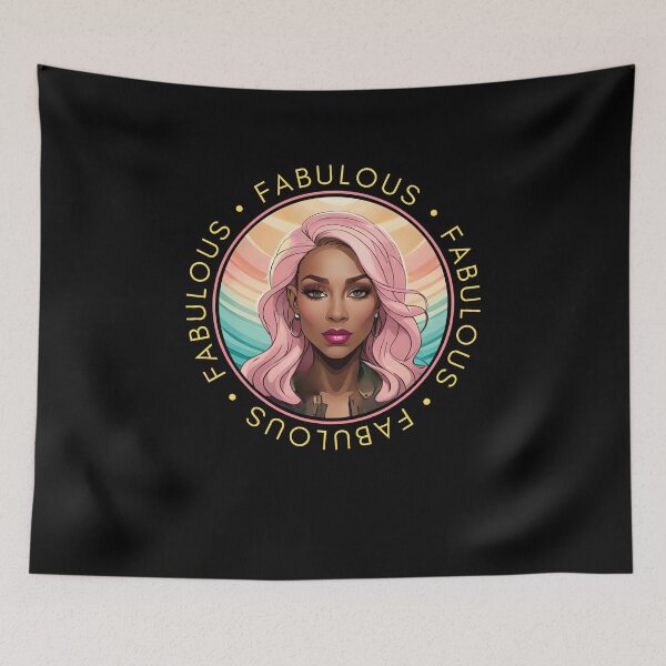 Item preview, Glam Woman Rainbow Yellow Fabulous Motivation Pink Trim designed and sold by Melan Designs.