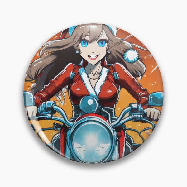 Item preview, Christmas Girl on a Motorcycle designed and sold by BADESIGNZZ.