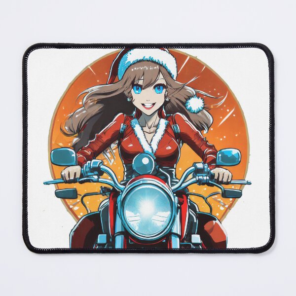 Item preview, Christmas Girl on a Motorcycle designed and sold by BADESIGNZZ.