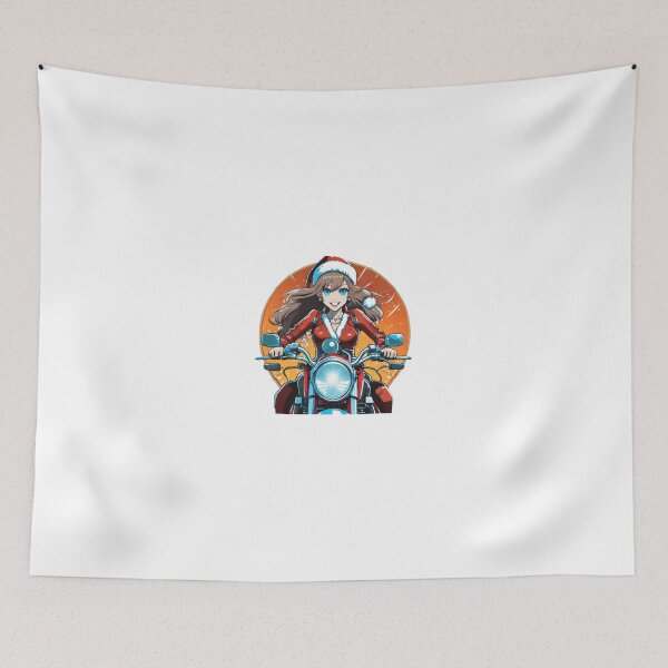 Item preview, Christmas Girl on a Motorcycle designed and sold by BADESIGNZZ.
