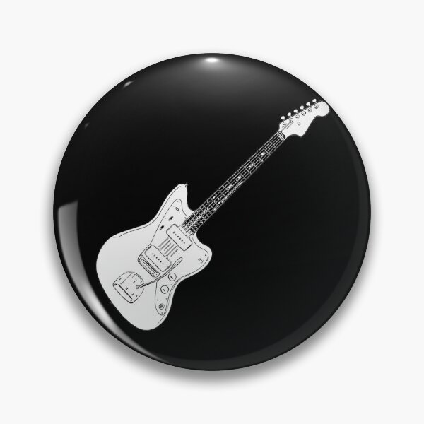 Item preview, Jaguar Style Electric Guitar Black & White Line Art designed and sold by kakarikihill.