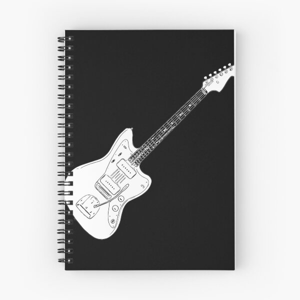 Item preview, Jaguar Style Electric Guitar Black & White Line Art designed and sold by kakarikihill.