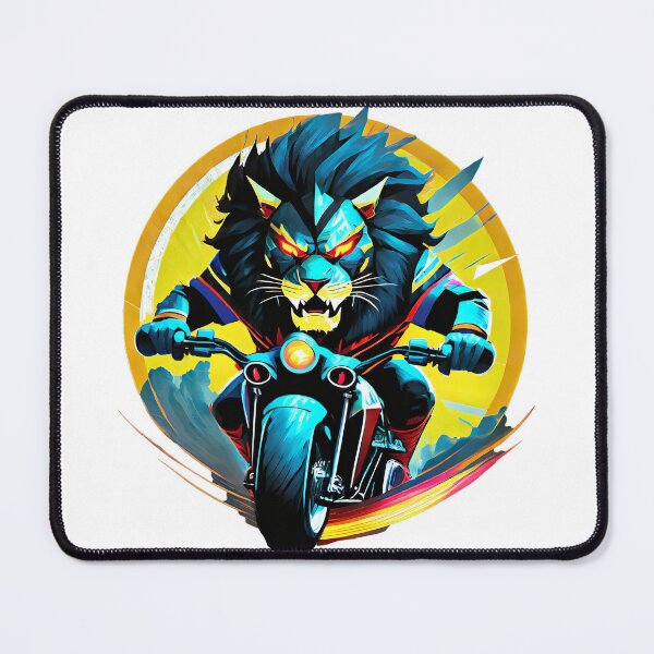 Item preview, Lion riding a motorcycle designed and sold by BADESIGNZZ.