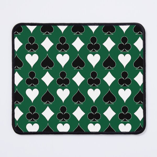 Item preview, Card Suits - Black and White on Green designed and sold by Tree45.