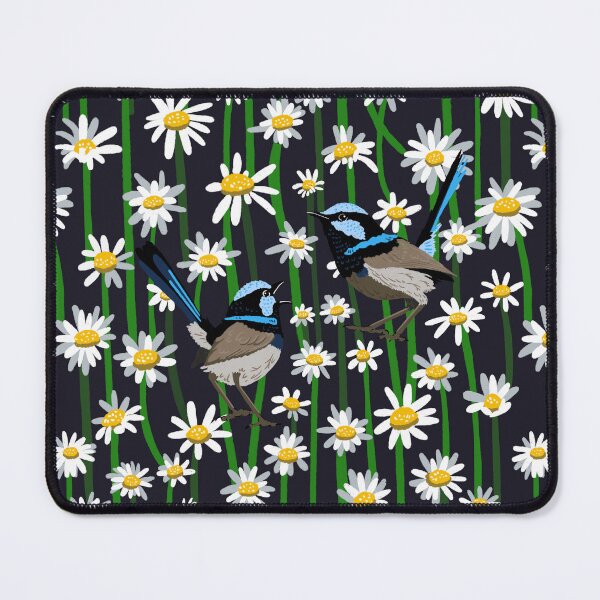 Item preview, Australian superb wren and daisy flower designed and sold by Cyapdesigns.