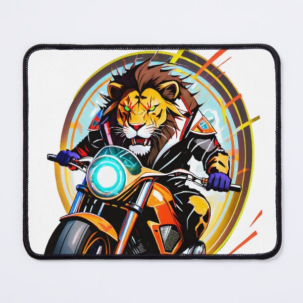 Item preview, Lion racing on a motorcycle designed and sold by BADESIGNZZ.