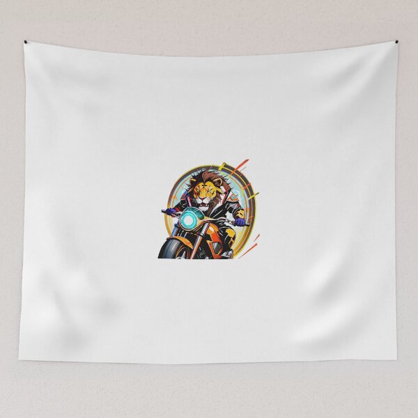 Item preview, Lion racing on a motorcycle designed and sold by BADESIGNZZ.