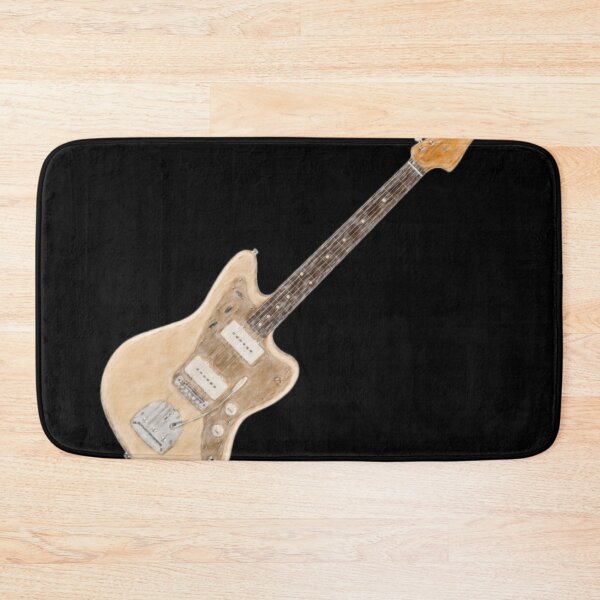 Item preview, Jaguar Style Electric Guitar Cream Pencil Art designed and sold by kakarikihill.